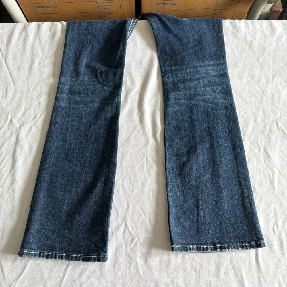 Y2K ReRock For Express Bootcut Jeans Sz 6 Thick Stitch Cowgirl Country Rodeo‎